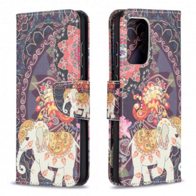 δερματινη θηκη Samsung Galaxy A52 4G / A52 5G / A52s 5G Ethnic Elephants Mandala